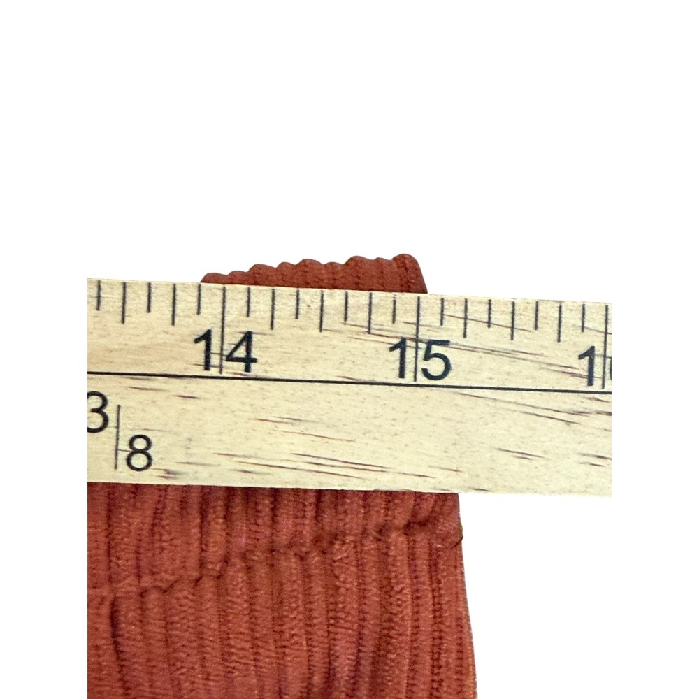 CIDER Corduroy Wide Leg Jumpsuit Overall Women M Orange Boho Hippie Cottage Core - Picture 8 of 10